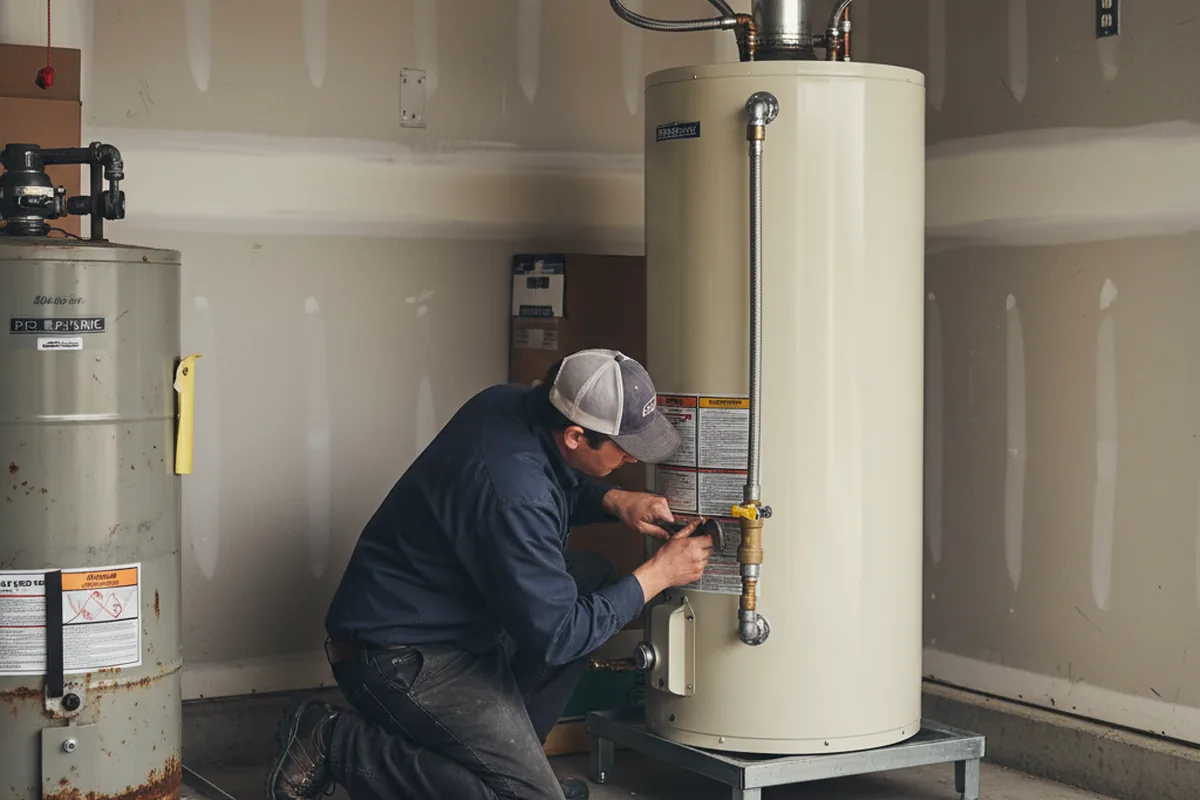 Water heater and shutoff valve replacement in Indian Trail